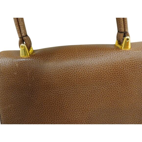 Vintage Cole Haan Long Rectangular Pebble Leather Satchel Bag 10x8 Quiet Luxury - Picture 11 of 16